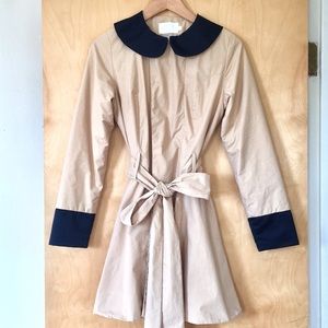Chic & Feminine Trench Coat with Peter Pan Collar